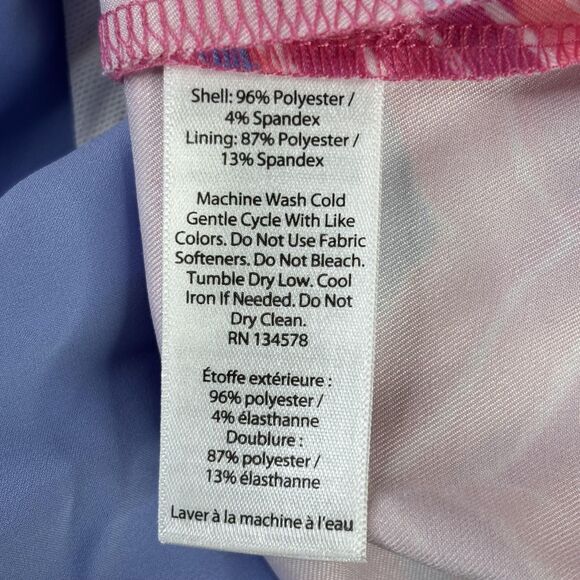 Vineyard Vines Skort Womens 12 Pink Blue Chevron Golf Tennis Stretch Pockets - Picture 11 of 16